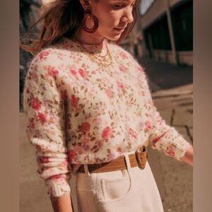 Sezane Daisie Jumper Ecru / Multico - Size S